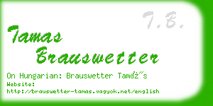 tamas brauswetter business card